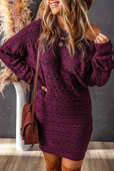 Cable-Knit Sweater Dress