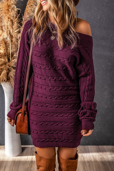 Cable-Knit Sweater Dress