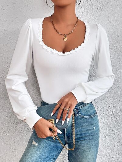 Desire Scoop Neck Long Sleeve T-Shirt