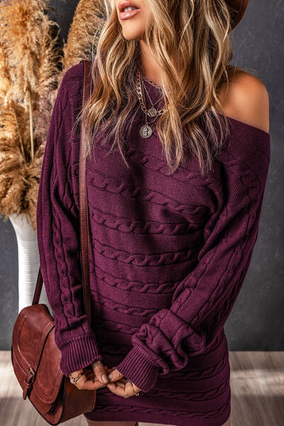Cable-Knit Sweater Dress