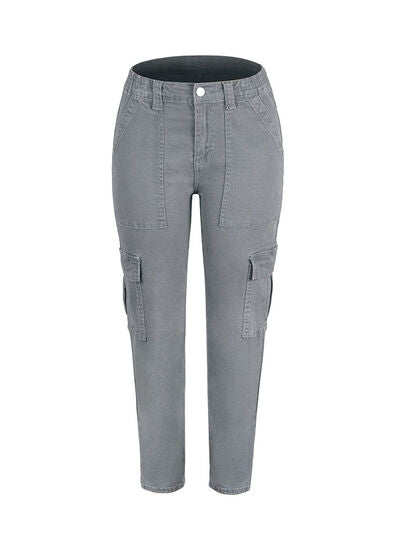 Straight Leg Cargo Jeans