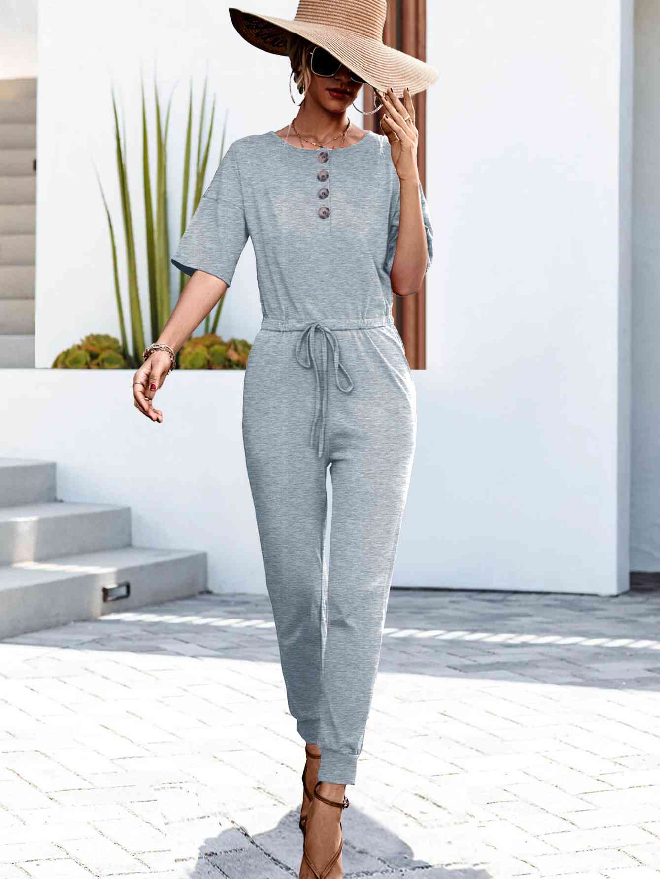 Day2Day Round Neck Jumpsuit