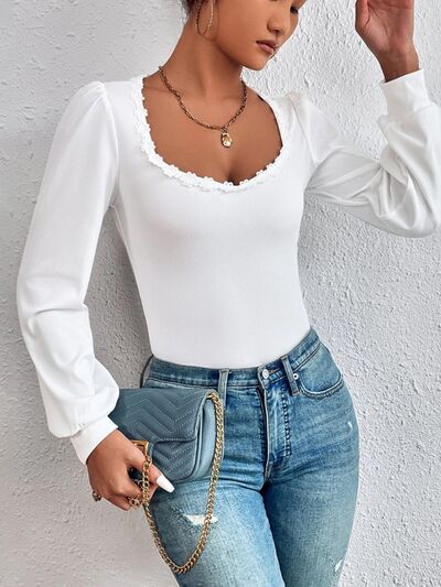 Desire Scoop Neck Long Sleeve T-Shirt