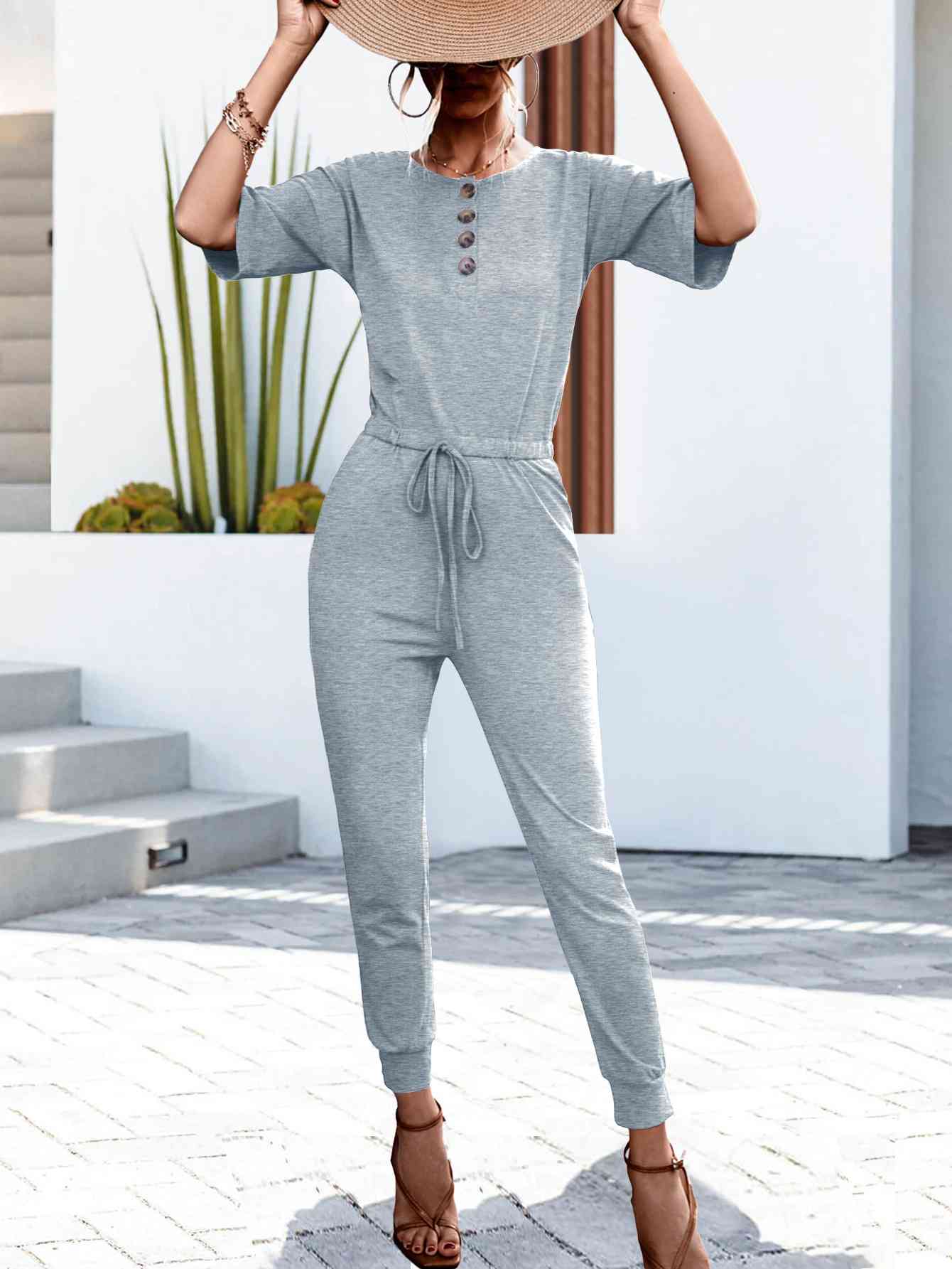 Day2Day Round Neck Jumpsuit